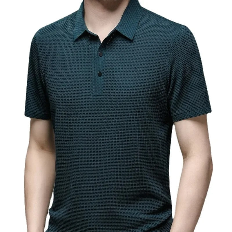 Silk Summer Polo Shirt - Anti-Wrinkle