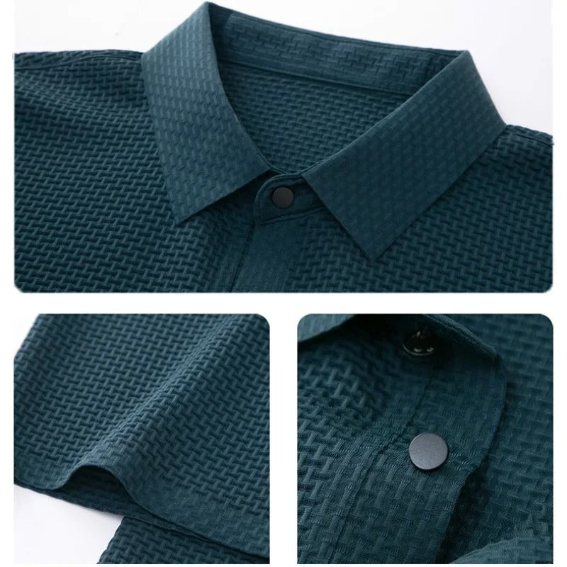 Silk Summer Polo Shirt - Anti-Wrinkle