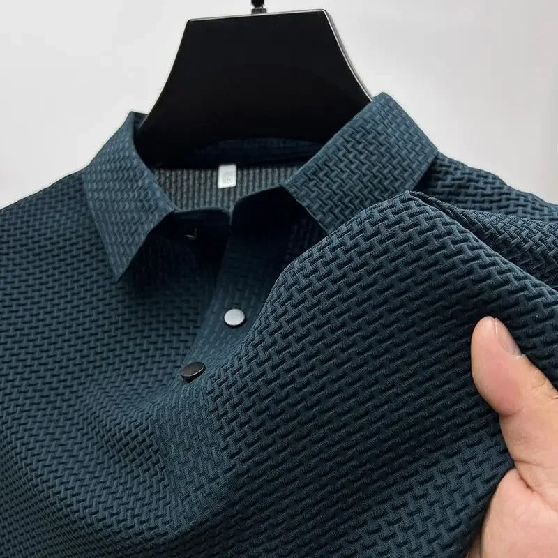 Silk Summer Polo Shirt - Anti-Wrinkle