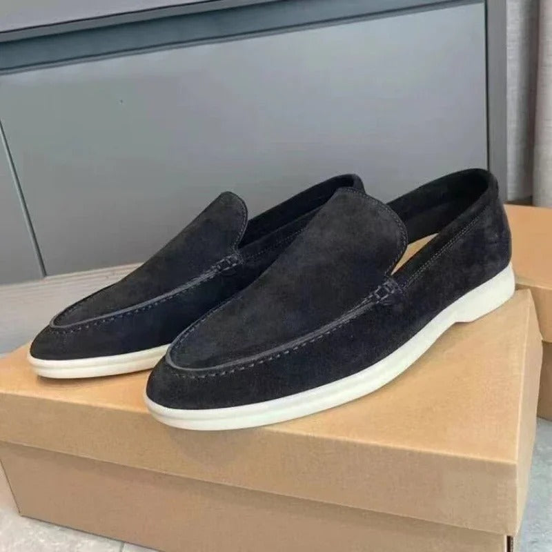 Suede Summer Loafers - Slip-On