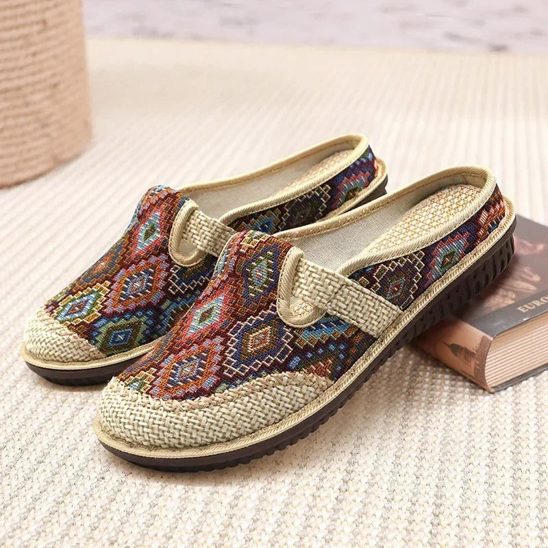 Fabric Casual Shoes - Embroidered