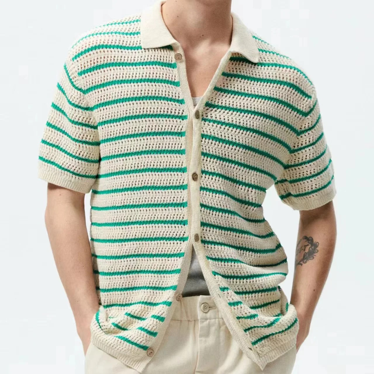 Cotton Summer Shirt - Knitted