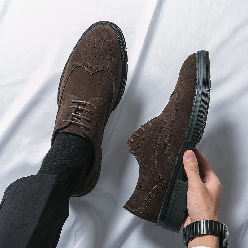 Faux Suede Shoes - Slip-On