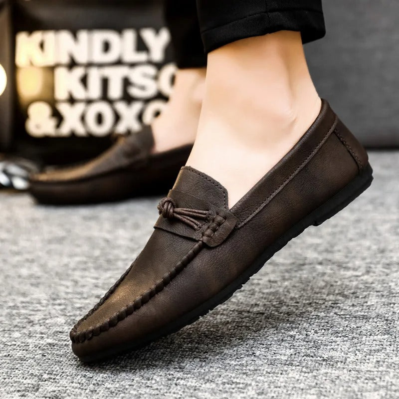 Regenerated Leather Shoes - Slip-On