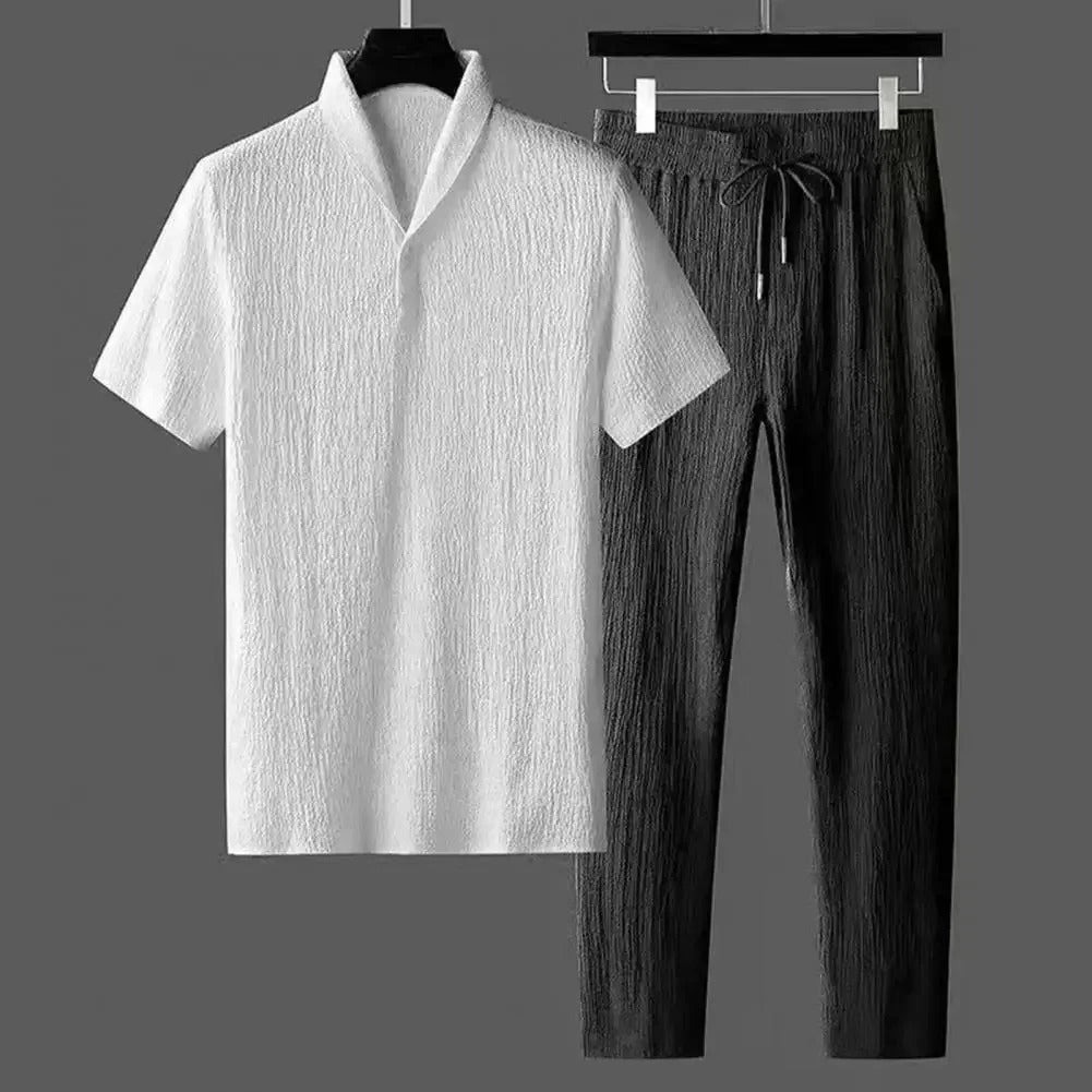 Cotton Polo & Pantalon Summer Set - Shortsleeve