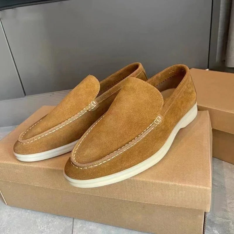 Suede Summer Loafers - Slip-On