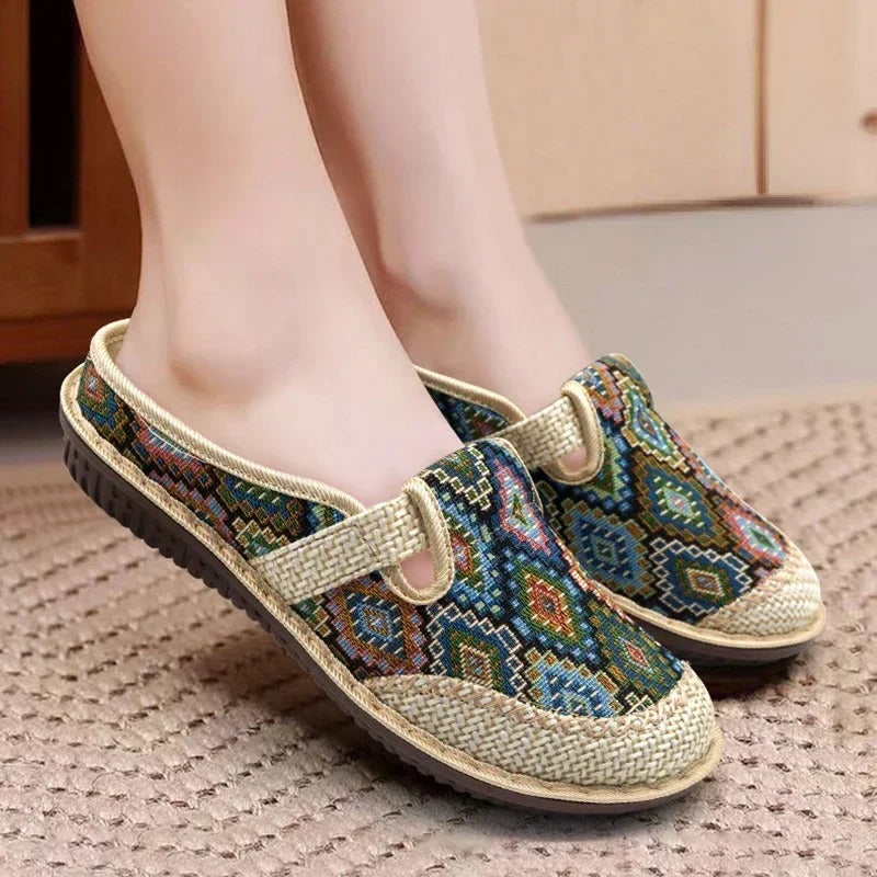 Fabric Casual Shoes - Embroidered