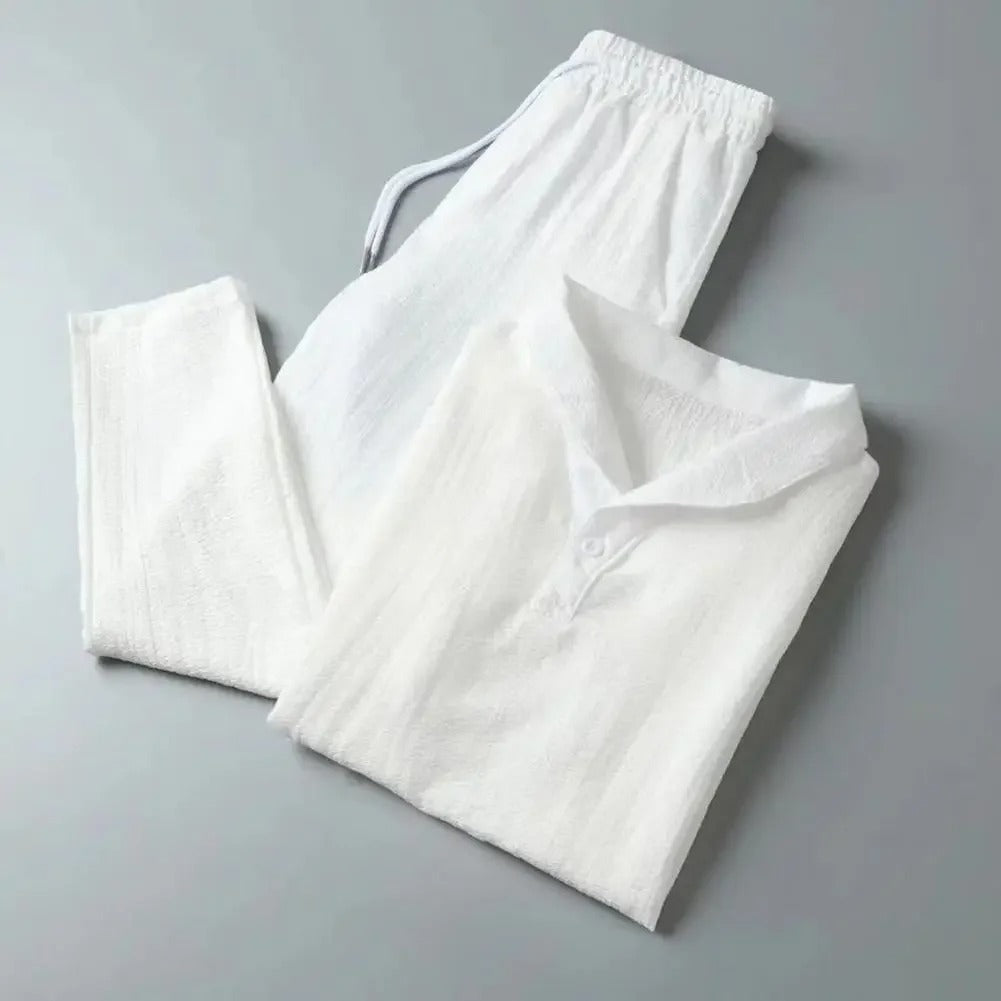 Cotton Polo & Pantalon Summer Set - Shortsleeve