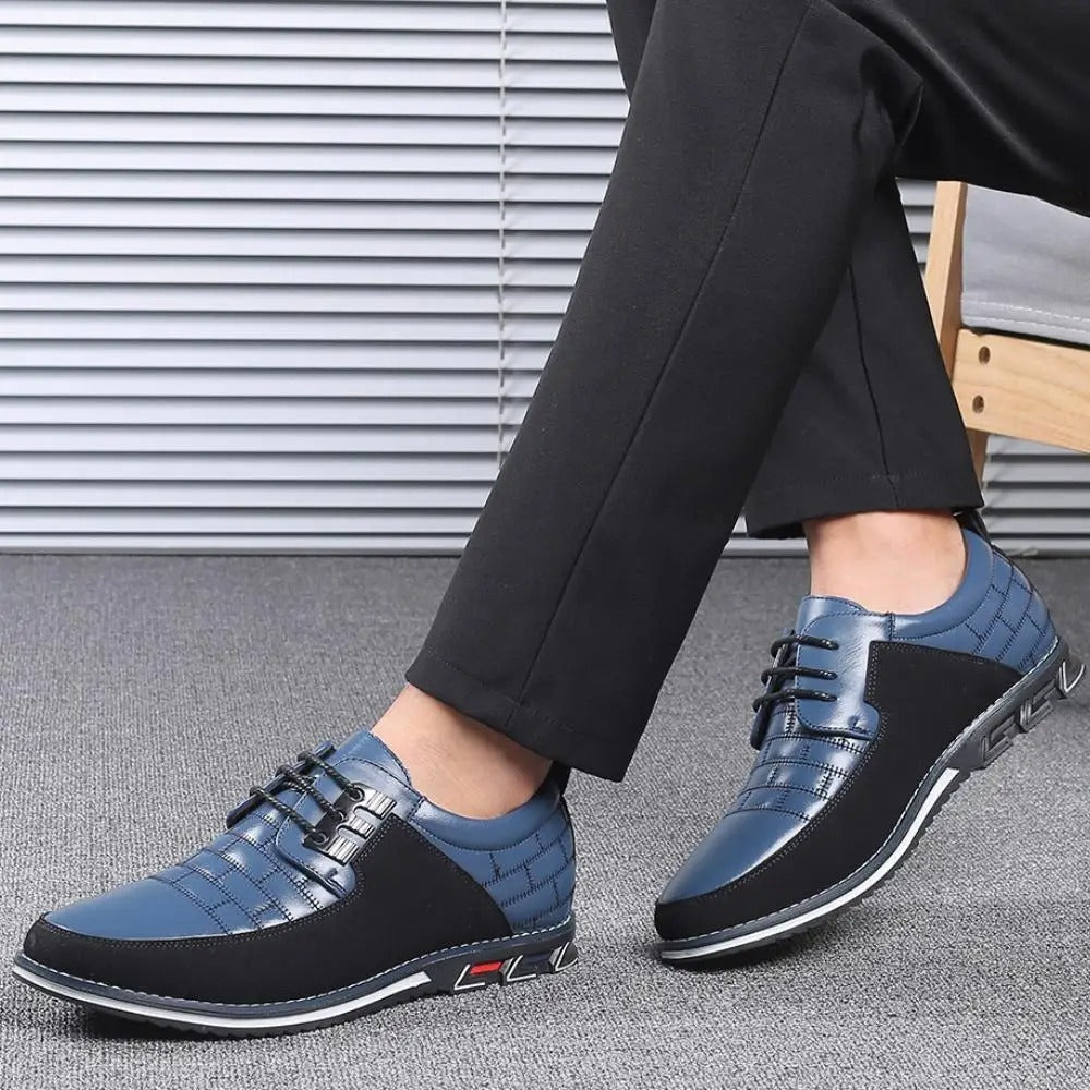 PU Leather Shoes - Lace-Up