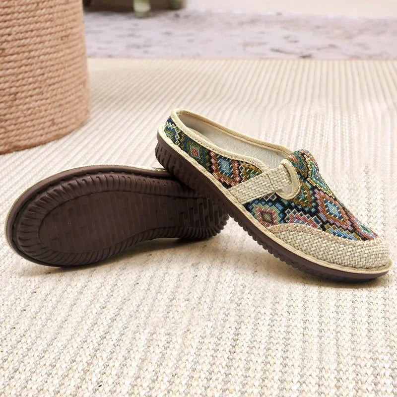 Fabric Casual Shoes - Embroidered