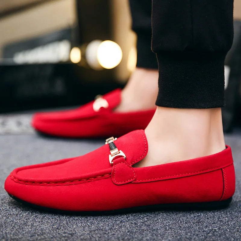 Faux Suede Shoes - Slip-On