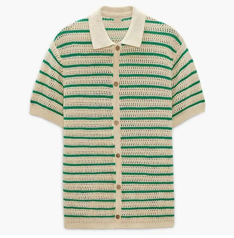 Cotton Summer Shirt - Knitted