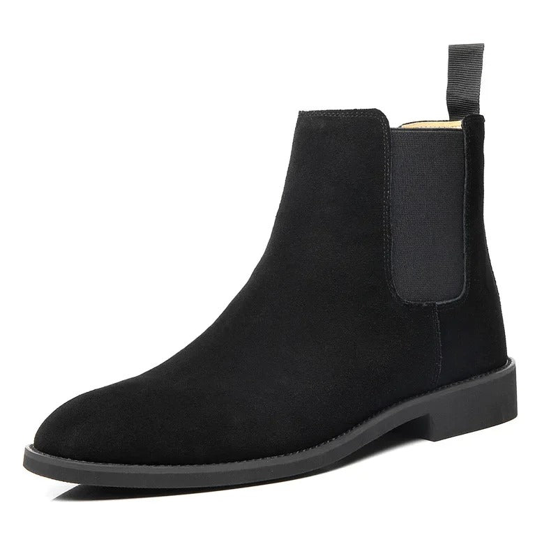 Suede Leather Spring Boots - Slip-On