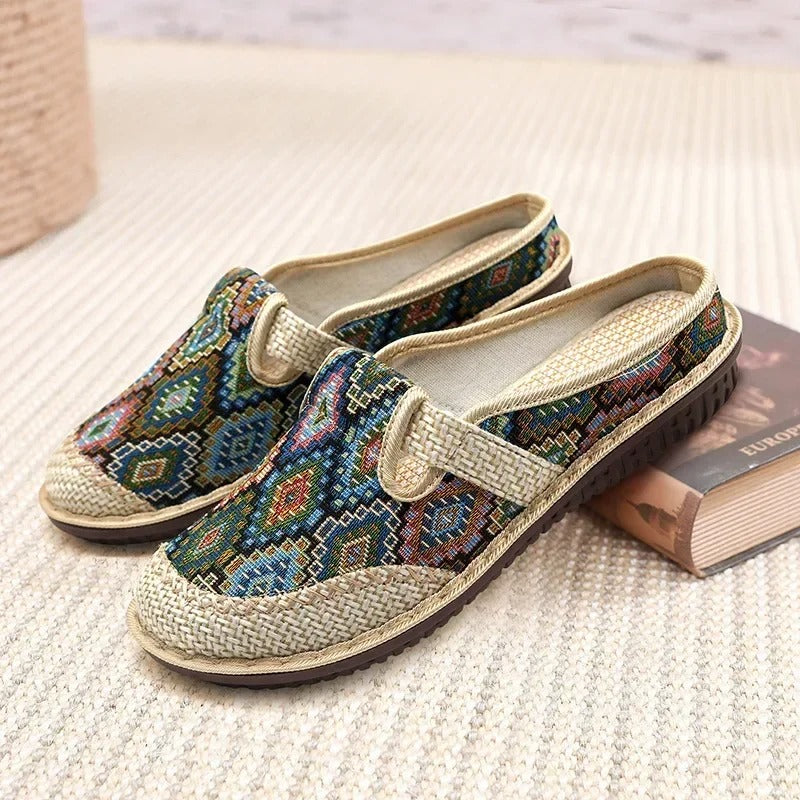 Fabric Casual Shoes - Embroidered